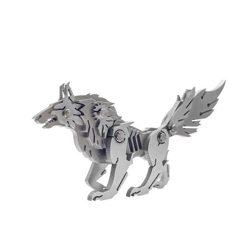 3D Metal Model Kits, Mechanical Wolf 3D Metal Puzzle,Steel Animal Series DIY Brain Teasers Simple 3D Puzzles Home Decor Art Craft Gifts Toys for Adult