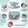 Made Easy Kit Pill Case - Medicine Organizer Box with Removable Seven-Day Vitamin & Supplement – Compact Travel Ready Dispenser in Pouch Holder with Zippered Pocket (Urban Camo)