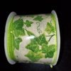 Ivy Wired Ribbon, Green Beige Craft Supply to Make Handmade Wreath, 2.5 Inches x 10 Yard, Spring Summer, DIY, Mothers Day, Garden RGC1201J5