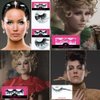 Elegant Lashes F404 Premium Black Feather False Eyelashes Halloween Dance Rave Costume