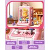 Claw Machine for Kids, Mini Vending Machine with Game Coins & Music, Prize Dispenser Toys for Girls and Boys, Electronic Claw Game Machine for Party Birthdays, Includes 35 Mini Toys (Doggy Pink)
