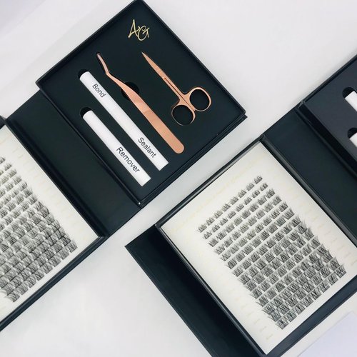 Natural Look False Eyelashes, Lash Clusters Kit, Perfect for a Fuller Eyelash Look| Lash Extension Kit. Glamour by Forerunner