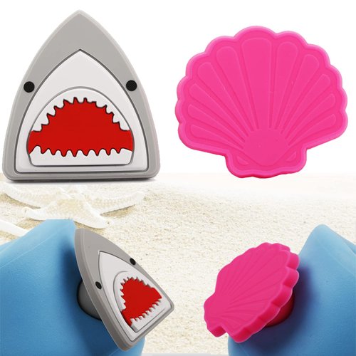 Abizoo Silicone Plug for Toppl Dog Toy,Ocean Theme Shark Shell Shape Stopper for Toppl L/XL Works Great Holds in Liquids,for Better Frozen Dog Treats