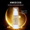 XMEECOS Retinol and Collagen Serum for face with Collagen Balls Niacinamide Green Tea Extract Vitamin C Retinol Natural Anti-aging Moisturizing Vitamin A Soothing and Amino Acid| Giftable|