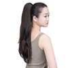 SYXLCYGG Dark Brown Clip in Ponytail Yaki Straight Claw Clip Ponytails 22" 5.5 OZ Synthetic Fake Hair pieces For Women Like Real Hair Fluffy¬ Tangled