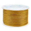 OLYCRAFT 55 Yards 1.5~2mm Twisted Satin Nylon Cord 3-Ply Goldenrod Twisted Cord Trim String Thread for Crafts and Jewelry Making