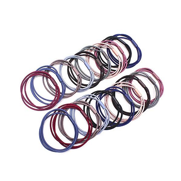 20PCS Hair Bands 3 in 1 Seam Elastic Multi Colored Hair Ties Ponytail Band 2 inch in Diameter Hair Accessories for Women and Girls