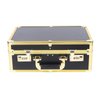 Professional Barber Case, Barber Tool Kits Storage, Double Layer Travel Barber Tool Box, Luxury Carrying Case for Beauty Hair Stylist Pet Groomer with Handle & Secure Numlock, Black+Gold (Style 2)