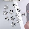 20 Silver Metal Hair Barrettes - 1.65" Non-Slip Star Hair Clips and Accessories for Women