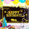 Tatuo Construction Backdrop Construction Theme Birthday Banner 6.1 x 3.6 ft Construction Photography Party Supplies Dump Truck Party Decoration for Kids Boys Birthday Background Home Indoor Outdoor