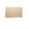 N'icePackaging 50 Qty 4" x 6" Decorative Flat Paper Gift Bags - White Polka-Dot on Brown Kraft Bags - For Sales/Treats/Parties Cookies/Gifts
