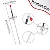 2pcs Sword Hair Sticks, Mabor Chinese Sword Hair Chopsticks Pins Stick for Buns, Chinese Hair Chopstick With Gems Sword for Women Girls Hair Accessories(Silver)