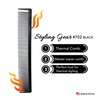 Styling Gear Heat Resistant Wide Tooth Comb Barber Hairstylist Hair Combs Static Free Hair Straightening Styling Black Comb 1 Unit (Parting Comb)