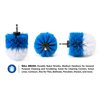 RevoClean 4 Piece Scrub Brush Power Drill Attachments-All Purpose Time Saving Kit-Perfect for Cleaning Grout, Tile, Counter, Shower, Grill, Floor, Kitchen, Blue & White