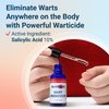 Warticide Fast-Acting Wart Remover - Plantar and Genital Wart Removal, Attacks Warts On Contact, Easy Application (3 Bottles)