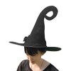 Starsouce Halloween Wizard Hat Flannel Witch Hat Cap with Feather Rose for Women Halloween Costume Cosplay Party
