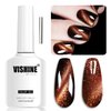 Vishine 9D Cat Eye Brown Gel Nail Polish with Magnet Galaxy Cateye Chameleon Nail Gel Polish Manicure Soak Off UV Gel DIY Salon Home 16ml