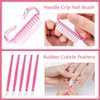 138 Pcs Dual Nail Forms Set Gel Nail Extension Mold 12 Sizes with Scale Clear Nail Mold Dual Nail Dual-ended Gel Brush and Nail File Nail Tips Clip Cuticle Pushers Nail Cleaning Brush
