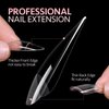 GAOY Medium Stiletto Nail Tips, 240Pcs Soft Pre-shaped Acrylic Nail Tips, 12 Sizes Half Matte Full Cover Fake Press on Nails Tips, Nail Extension Tips