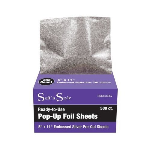 Soft n Style Pop-Up Foil Sheets Embossed Non-Slip 500-Count