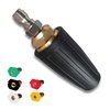 Xiny Tool 4000 PSI Rotating Turbo Nozzle Set, 1/4 Inch Rotating Turbo Nozzle for Pressure Washer with 5 Nozzle Tips, Orifice 3.0