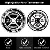 BQC 96 Pcs Gym Party Plates Gym Birthday Decorations Gym Party Decorations Gym Party Supplies Gym Decorations Gym Party Favors