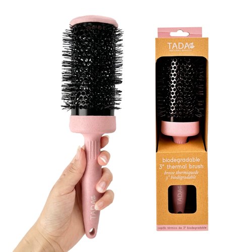 TADA Natural Beauty 3&quot; Round Brush for Blow Out, Medium Barrel Hair Brush, Blow Dryer Brush