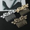 3 Pcs Retro Butterfly Hair Comb Decorative 10 Teeth Metal Hair Combs Pin Hair Accessories for Girls and Women (Gold, Silver, Ancient Gold)