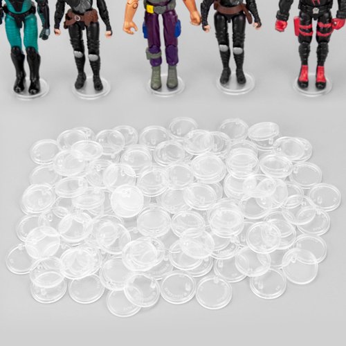 FIGURESLAB Action Figure Stand for Display with Peg, 25mm Toy Display Support Stands Base Holder, Compatible with 3.75 Inch VINTAGE (1977-1985) Star Was/GI Jeo Action Figures, 100PCS