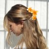 AMCAMI 4 Pcs Flower Hair Clips Hair Clips for Women Claw Clips for Thick Hair Hair Claw Clips Hair Clips for Thin Hair Beach Accessories for Women Cute Hair Clips Hawaiian Flower Hair Clips Hair Claws