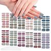 WOKOTO 12 Sheets Glitter Gradient Nail Polish Stickers for Women Nail Art Gel Polish Stickers for Nails Polish Strips Nail Stickers Full Nail Wraps Gel Nail Wraps Nail Art Stickers for Gel Nails