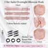 3 Sets Overnight Heatless Curls Blowout Rods Silk Hair Curlers to Sleep in Satin Heatless Curling Set Zero Heat Bun Bons with Bonnet Cap No Heat Headband Roller Wrapper FPink