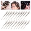20 Pcs Hair Clips, Professional Non-Slip Stainless Steel Duck Bill Clips for Hair Styling, Hair Coloring, Silver