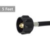 DOZYANT 5 Feet Propane Adapter Hose 1 lb to 20 lb Converter Replacement for QCC1/Type1 Tank Connects 1 LB Bulk Portable Appliance to 20 lb Propane Tank - Safety Certified