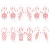 6 Sheets Henna Stickers Brown Waterproof temporary hand tattoo stickers Red Ink Henna Tattoo For Women Wedding Party Festivals, & Parties Decoration