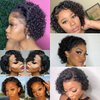 Pixie Cut Wig Human Hair 4X4 HD Lace Short Curly Wigs Wear and Go Glueless Wigs Pre Plucked Pre Cut Short Curly Glueless Bob Wigs Human Hair for Women