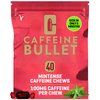 Caffeine Bullet 40 Mint Caffeine Gummies for Adults = 4000mg Caffeine Kick, Faster Than Running gels & Energy Chews, mid Race, Cycling, Gaming and Endurance Sports chewable Energy Boost