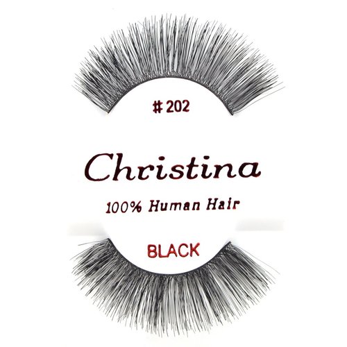 12X #202 Christina 100% Human Hair Fake Eyelashes