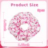 WRBAJIS Breast Cancer Hair Scrunchies Pink Ribbon Hair Ties Elastics Hair Bands Ponytail Holders Hair Accessories for Women Girls Breast Cancer Awareness Party Supplies 3Pcs
