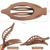 CHANDAT Flat Hair Clip 6 pcs Lay Down Claw Clips Hair Accessories for Women -Transparent