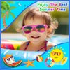 Kids Sunglasses Party Favor, Kids Sunglasses Bulk, 24 Pack Neon Party Sunglasses for Kids, Boys and Girls Age 3-8, Beach Pool Birthday Party Supplies, Goody Bag Favors,Great Gift for Kids Party Favors