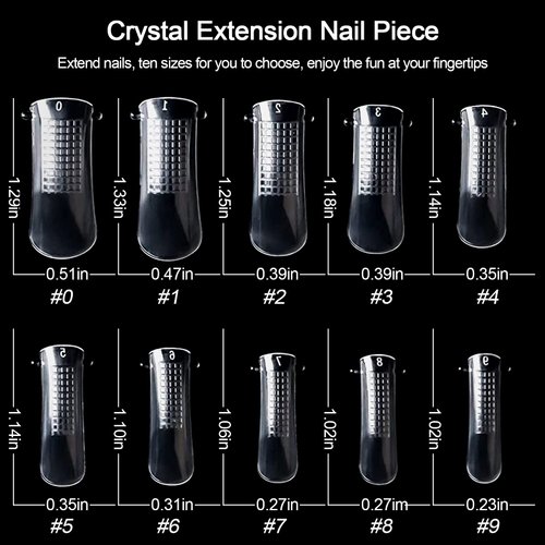 EBANKU 100 PCS Clear Nail Extension Form Tips Dual Nail Mold Full Cover UV Polygel Gel Tools Acrylic Nail System Forms Set with Black Dual-Ended Polygel Brush & Picker 5Pcs Nail Tips Clip (Pink)