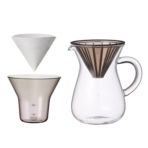 KINTO SCS 27643 Coffee Carafe Set, 2 Cups, Plastic, Microwave and Dishwasher Safe, Gift, Present