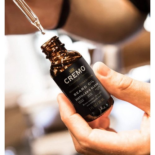Cremo Beard Oil, Distiller's Blend (Reserve Collection), 1 fl oz - Restore Natural Moisture and Soften Your Beard To Help Relieve Beard Itch