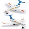 Crelloci Plane Toy Single Airlines Die-Cast G650 Model Airplane Alloy Metal Aircraft Toys Pull Back Business Jet Planes with Lights and Sounds for Kids Boys Girls with Display Rack