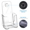 zavekia Acrylic Brochure Holder.4 inches Wide Brochure Holder Wall Mount Clear Countertop Organizer Literature Holders (2)