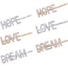 6 Pieces Word Letter Hair Clips Rhinestones Hair Barrettes Crystal Bobby Pins for Women Hair Accessories