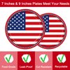 96 Pcs American Flag Patriotic Party Plates and Napkins Forks Supplies, Disposable Tableware Paper Set for Veterans Day, Election Day, 4th of July, Independence Day Decorations, Serves 24 Guests