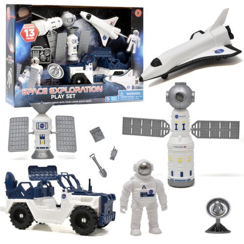 NASA Space Shuttle Exploration for Kids Spaceship Rocket Ship Toys Set with Astronaut Action Figure and Toy Vehicle for Children Toddlers Boys Outer Space Adventure Playset And Exploration Equipment