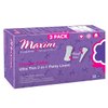 Maxim Organic Cotton Pantiliners Sanitary Pads - 3 Packs, Thong-Lite Style, Biodegradable, Ultra-Comfort, Hypoallergenic, Eco-Friendly, Dual-Use, Secure Fit, 105 Count